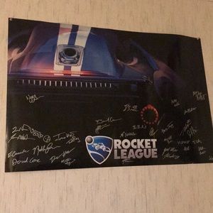 Signed poster of every team member